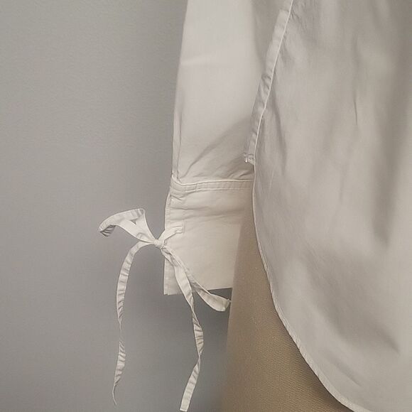 Robert Rodriguez 100% Cotton Button Down Long Sleeve Shirt Tie Sleeve Size 0 - Picture 2 of 5